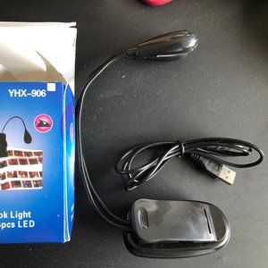 Stand Light Clip on LED Book Lights Rechargeable USB Dual Arms 4 LED Flexible